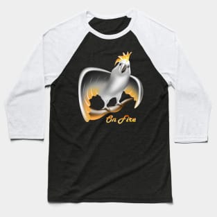 screaming cockatoo crested on fire nest Baseball T-Shirt